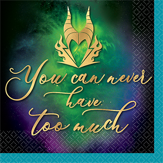 Disney Villains Hot Stamped Beverage Napkins Maleficent
