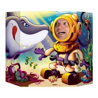 Shark & Diver Photo Prop
