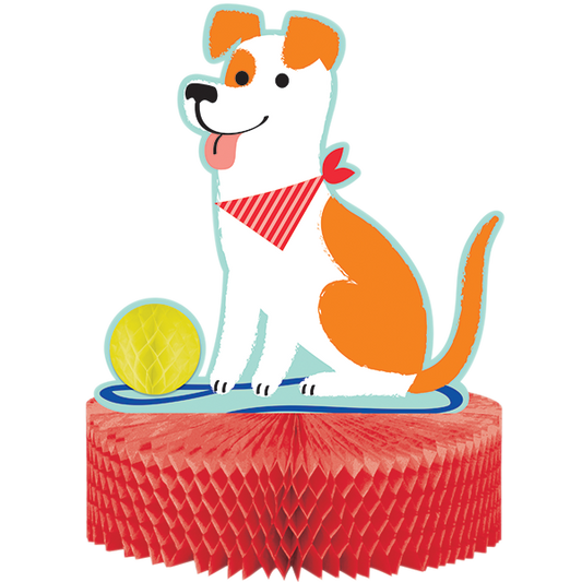 Dog Party Centrepiece Honeycomb 30cm x 23cm