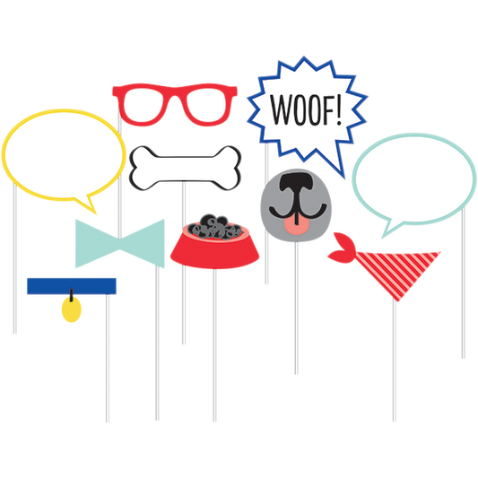 Dog Party Photo Booth Props Assorted Designs