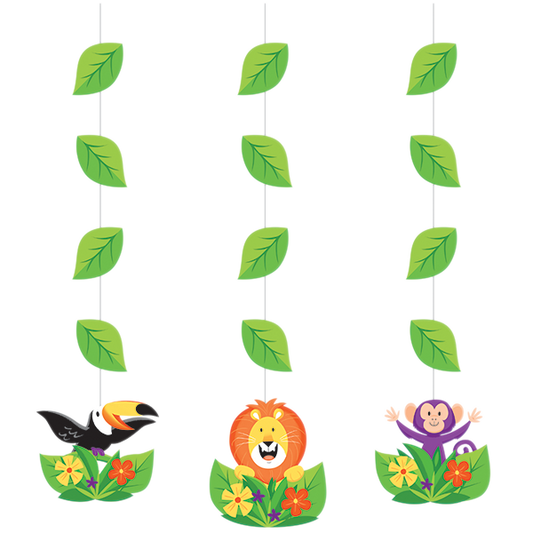 Jungle Safari Hanging String Cutouts 57cm