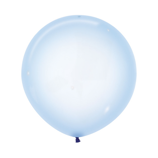 Sempertex 60cm Crystal Pastel Blue Latex Balloons 339, 3PK