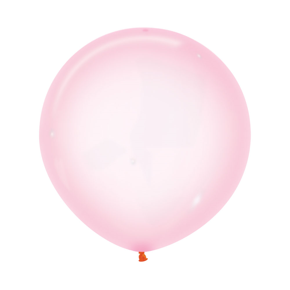 Sempertex 60cm Crystal Pastel Pink Latex Balloons 309, 3PK