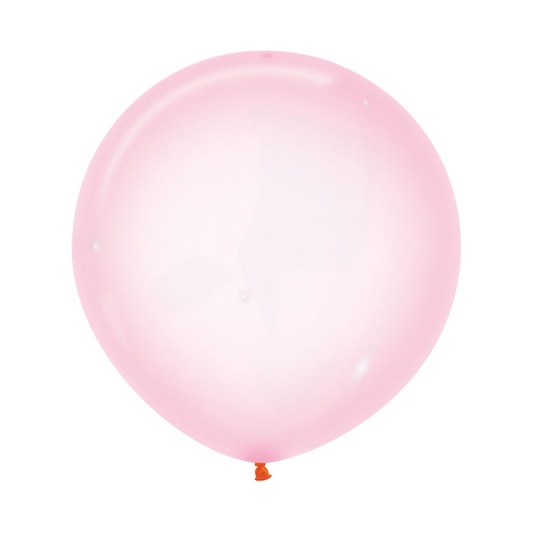 Sempertex 60cm Crystal Pastel Pink Latex Balloons 309, 3PK