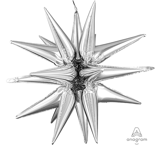 SuperShape Multi-Balloon Large Magic Silver Star