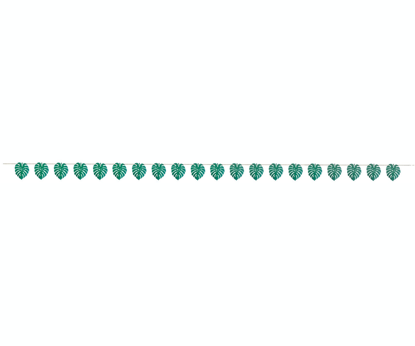 Tropical Aloha Luau Palm Leaf Ribbon Banner
