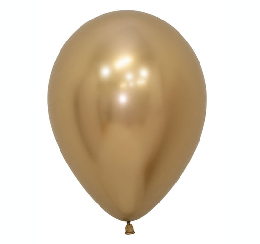 Sempertex 30cm Metallic Reflex Gold Latex Balloons 970, 50PK