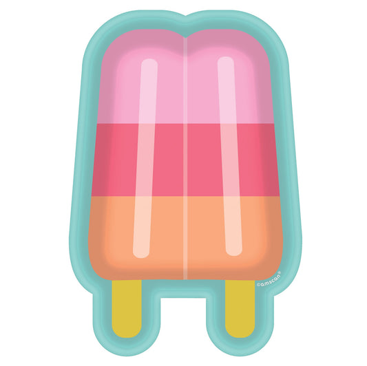 Just Chillin Popsicle Shaped Paper Plates 17cm
