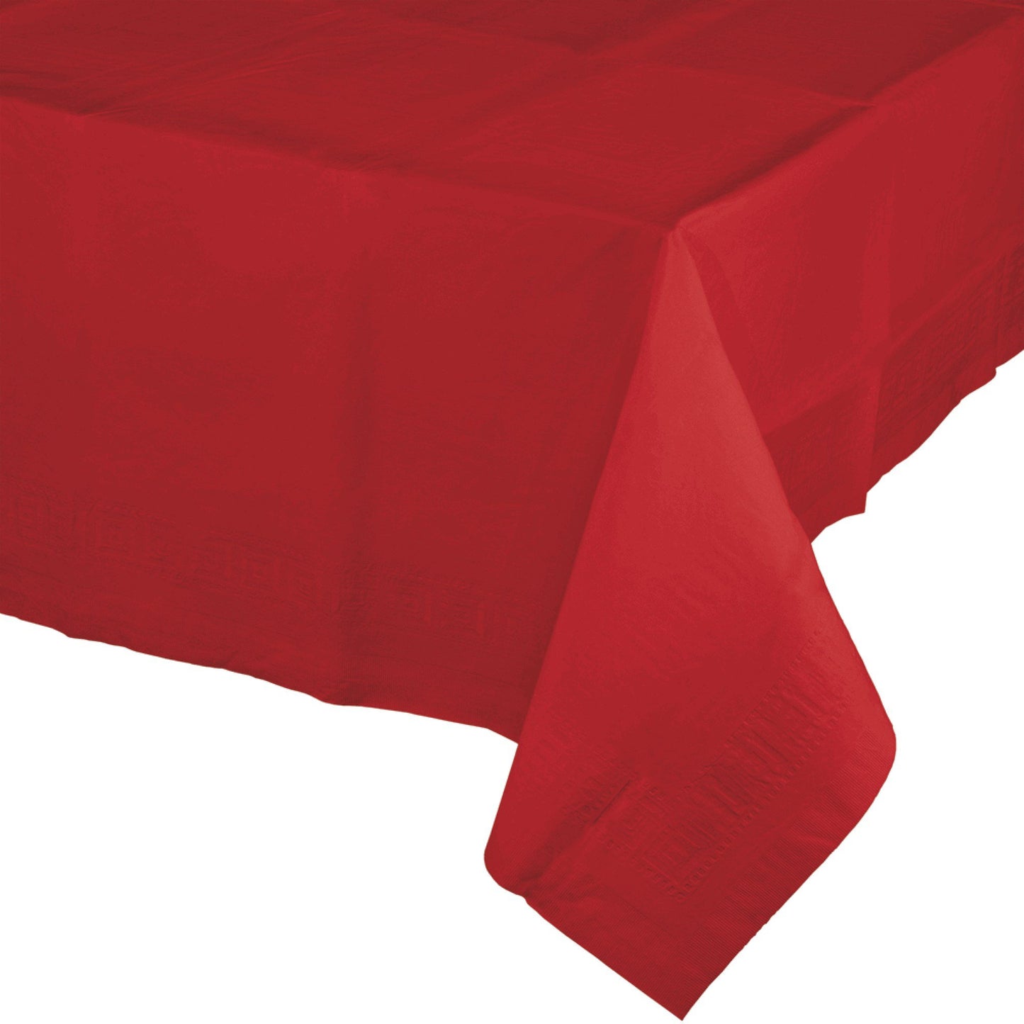 Classic Red Tablecover Tissue & Plastic Back 137cm x 274cm