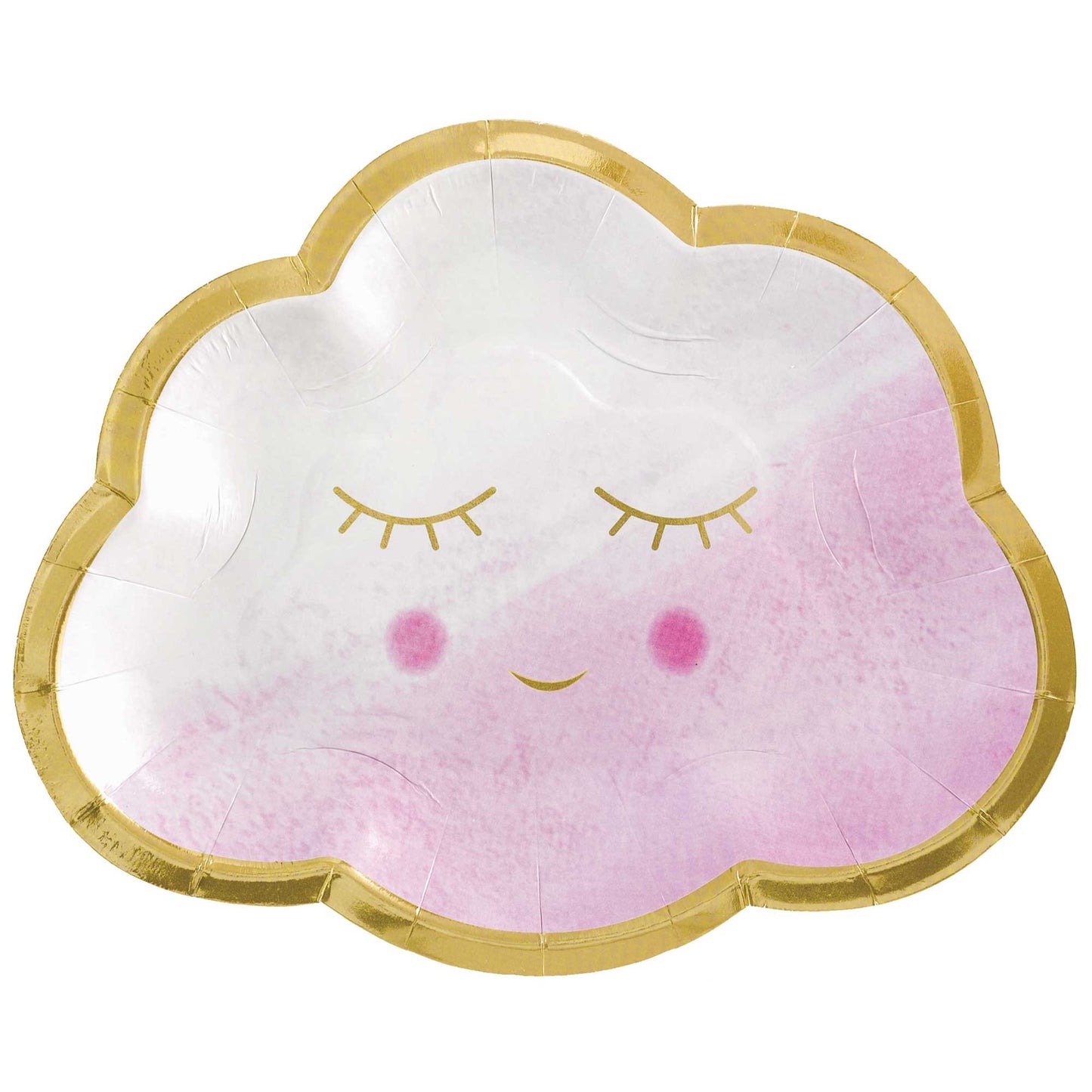 Oh Baby Girl 16cm Shaped Metallic Paper Plates