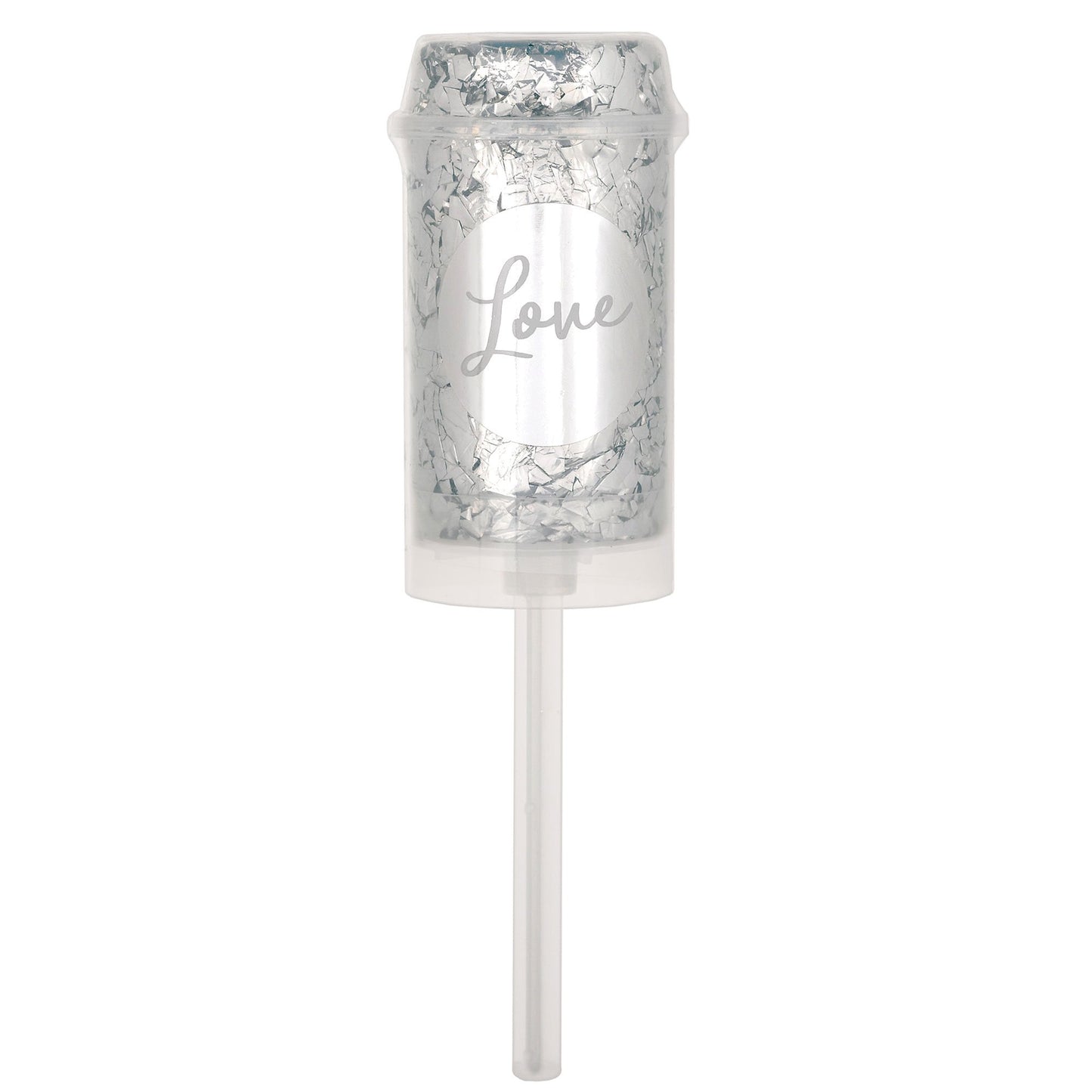 Wedding Push Up Confetti Poppers Silver