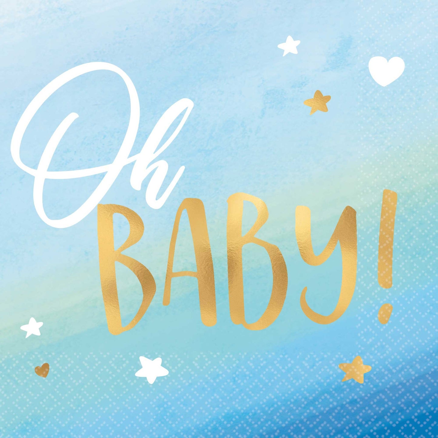 Oh Baby Boy Beverage Napkins Hot Stamped