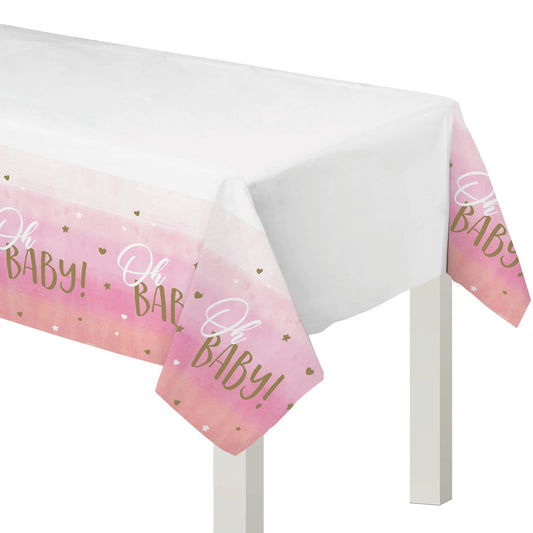Oh Baby Girl Plastic Tablecover
