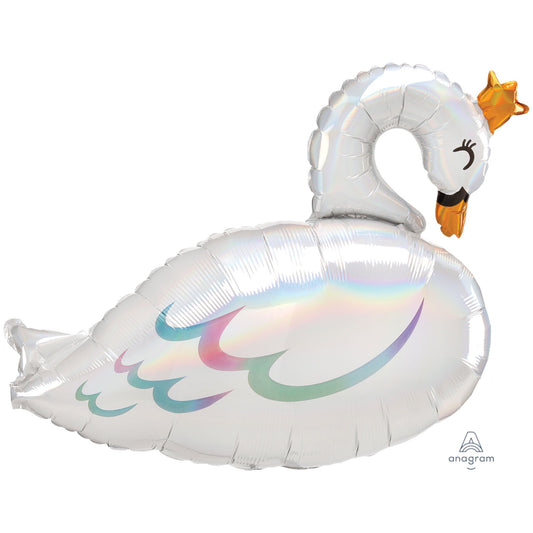 SuperShape Holographic Iridescent Swan