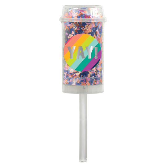 Confetti Tubes Push-Up Confetti YAY Poppers Multi-Coloured Foil