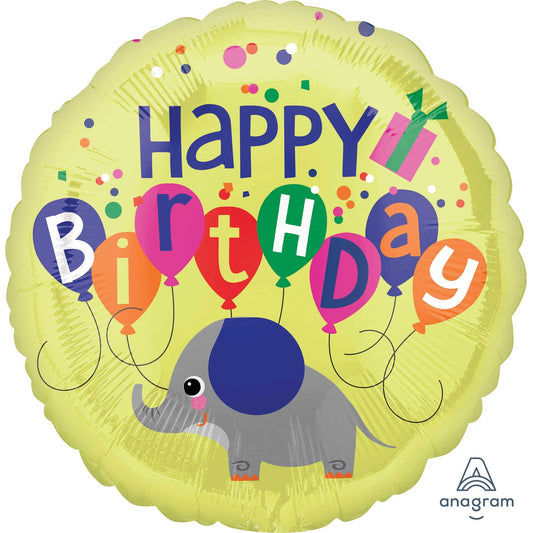 45cm Standard HX Elephant Happy Birthday