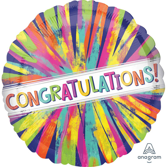45cm Standard HX Congratulations Painterly Burst