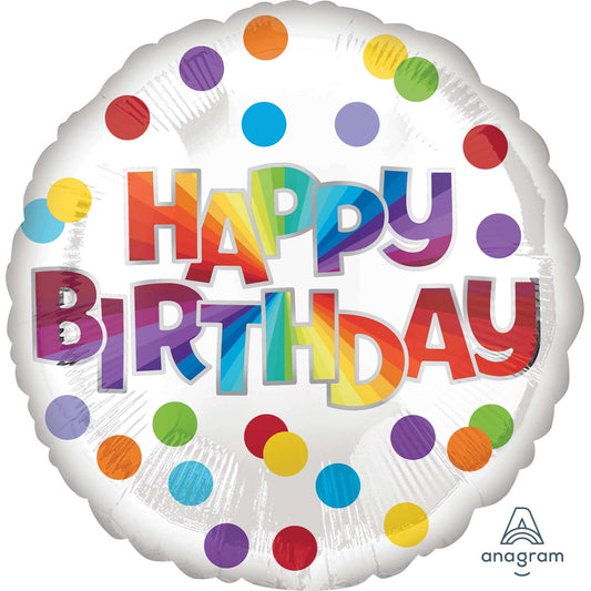 45cm Standard HX Happy Birthday Dots of Colour
