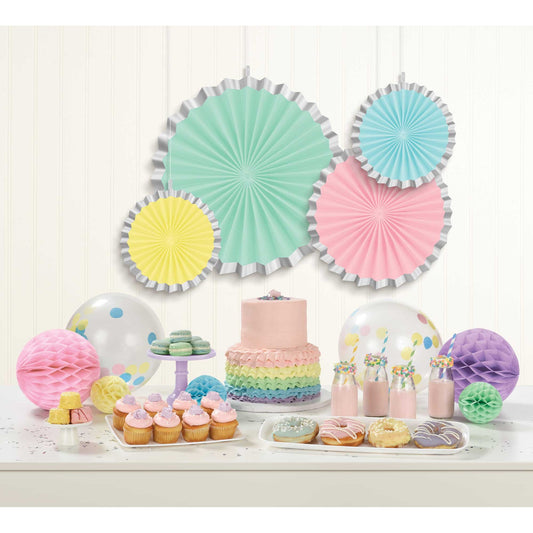 Pretty Pastels Fan Hanging Decorations