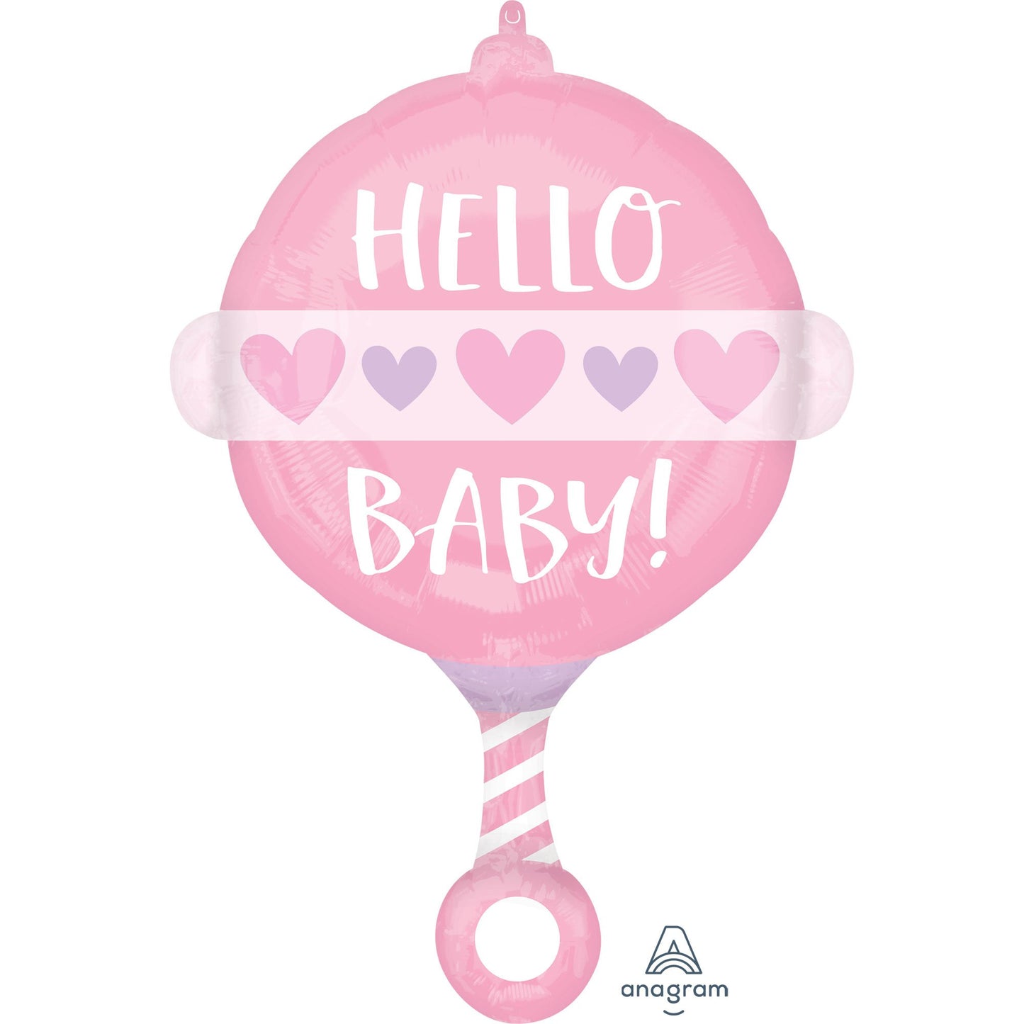 Standard Shape Baby Girl Rattle Hello Baby