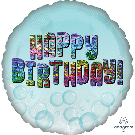 45cm Standard HX Happy Birthday Sequins