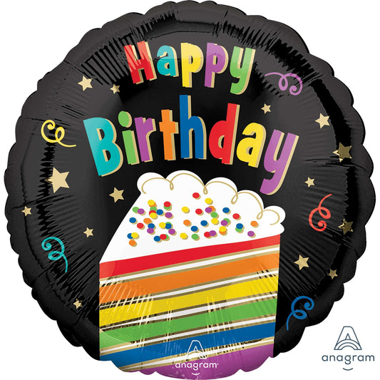 45cm Standard HX Happy Birthday Rainbow Cake
