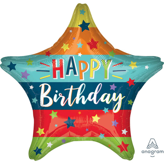 45cm Standard HX Happy Birthday Stars & Stripes