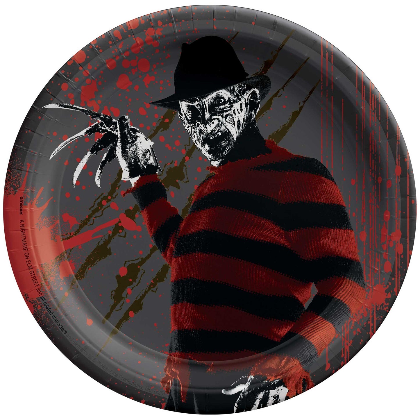 Nightmare on Elm Street 17cm Round Paper Plates