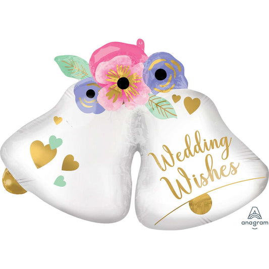 SuperShape XL Wedding Wishes Bells