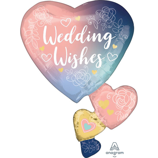 SuperShape XL Twilight Lace Wedding Wishes Hearts