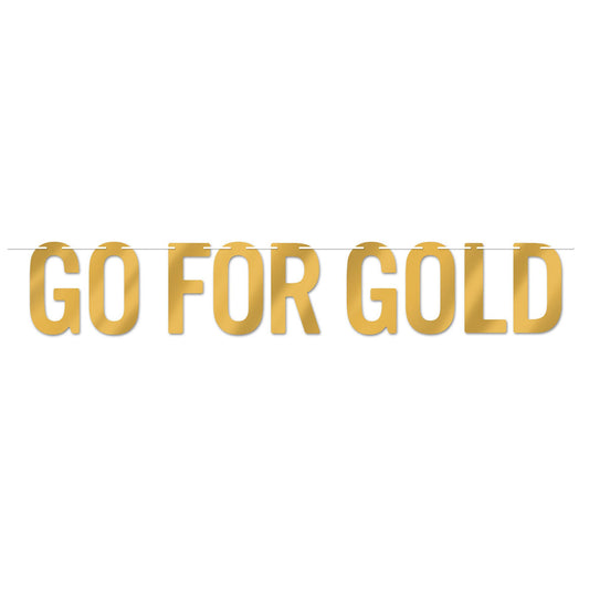 Go For Gold Foil Streamer Banner