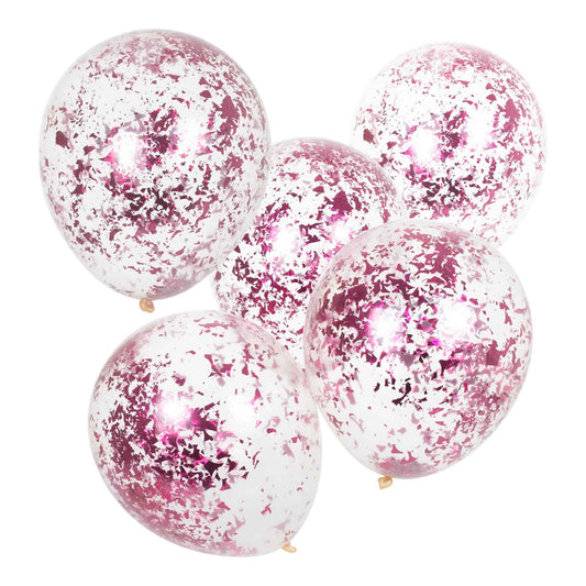 Mix It Up Pink Foil Confetti Filled Balloons