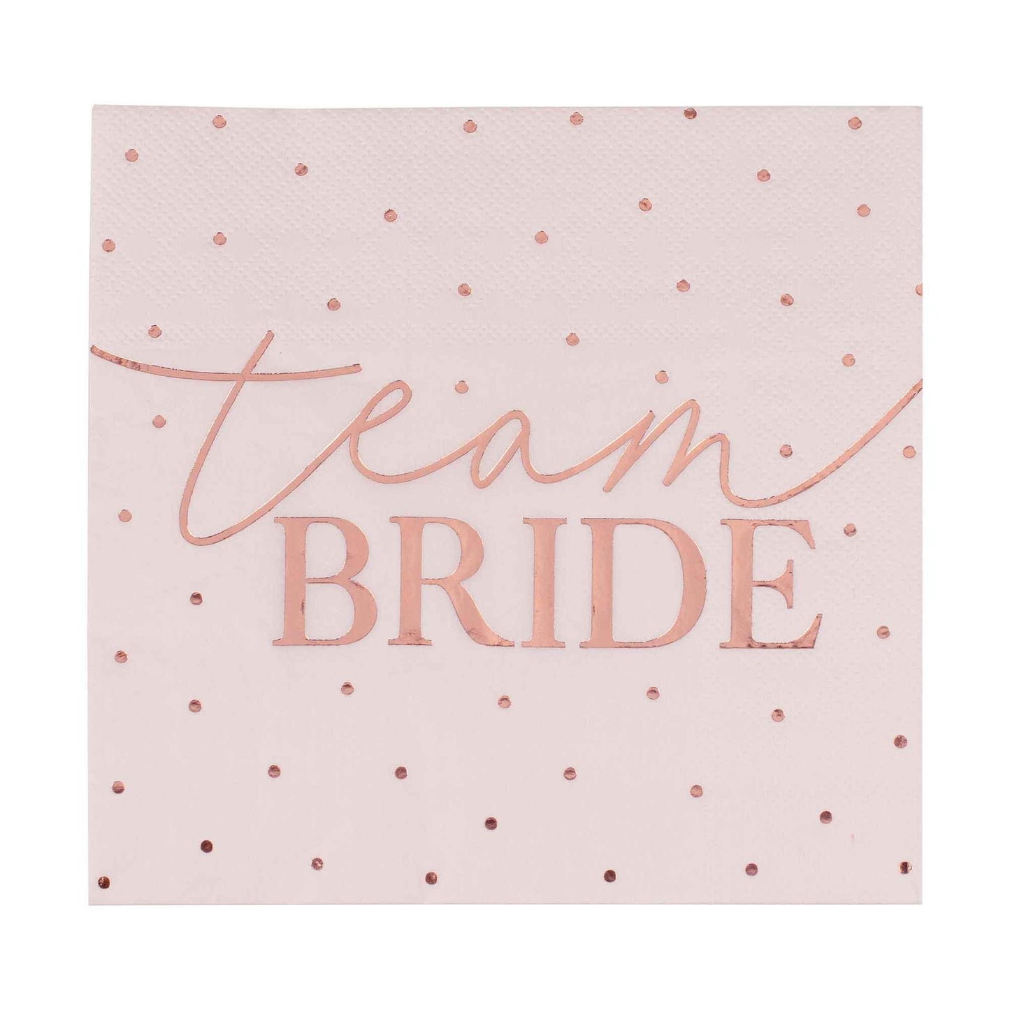 Hen Party Rose Gold Foiled Pink Napkins