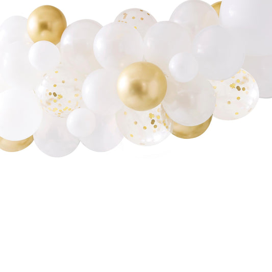 Botanical Hen Party Gold Chrome Balloon Arch