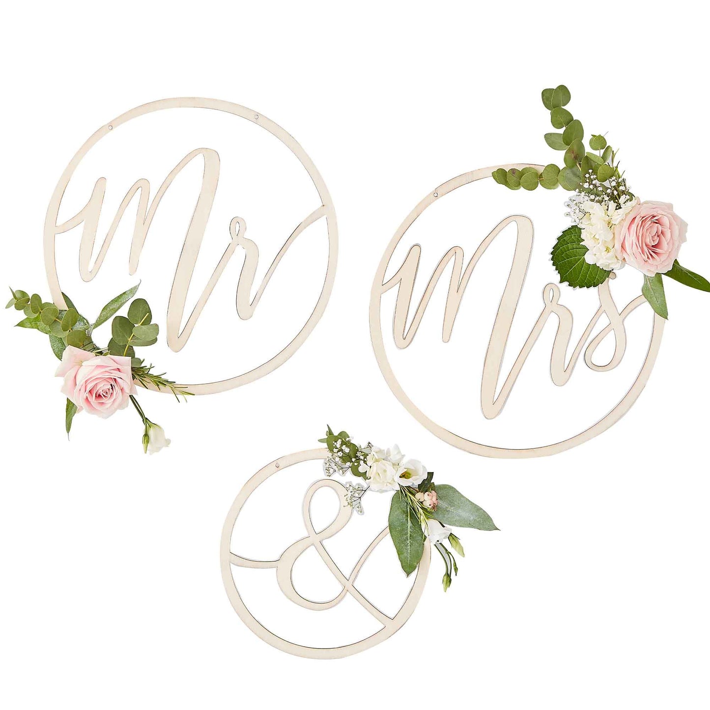 Gold Wedding Backdrop Wooden Hoop