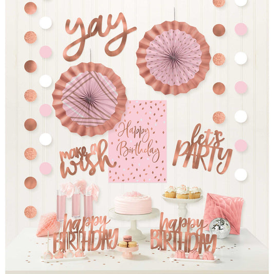 Blush Birthday Room Decorating Kit