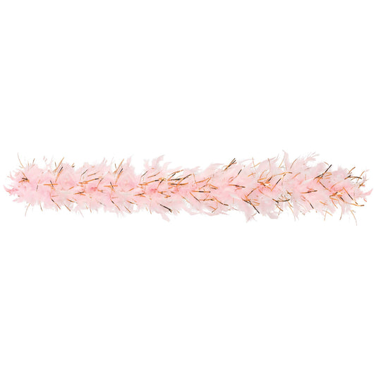 Bachelorette Feather Boa Blush & Gold Foil