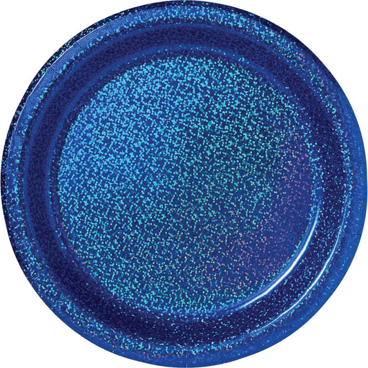 Prismatic 23cm Bright Royal Blue Round Paper Plates
