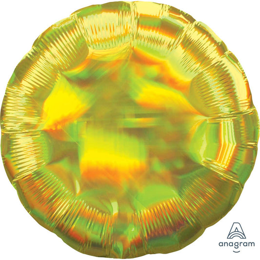 45cm Standard Holographic Iridescent Yellow Circle