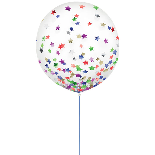 Latex Balloons 60cm & Confetti Stars