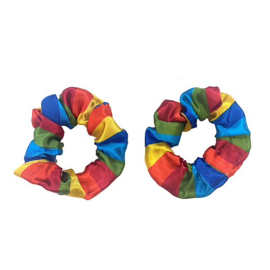 Hair Scrunchies Rainbow 2PK
