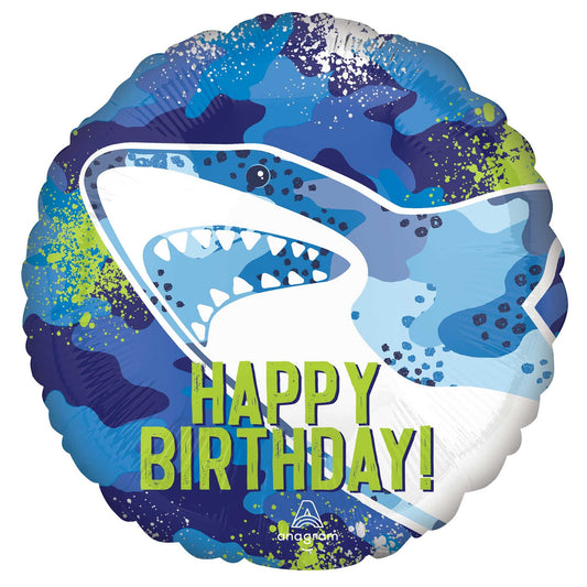 45cm Standard HX Shark Happy Birthday