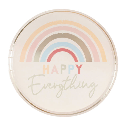 Happy Everything Plates 25cm Gold Foiled