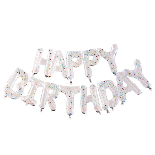 Mix It Up Balloon Bunting Brights Confetti Clear Foil