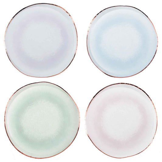 Mix It Up Plates Irregular Shape Reactive Glaze Effect Mix Pack Foiled