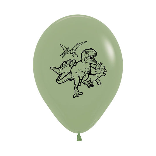Sempertex 30cm Dinosaurs Fashion Eucalyptus Latex Balloons, 6PK