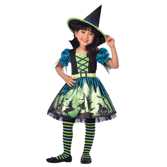 Costume Hocus Pocus Witch Girls 4-6 Years