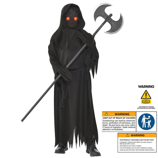 Costume Glaring Reaper & LED Light-Up Eyes 4-6 Years