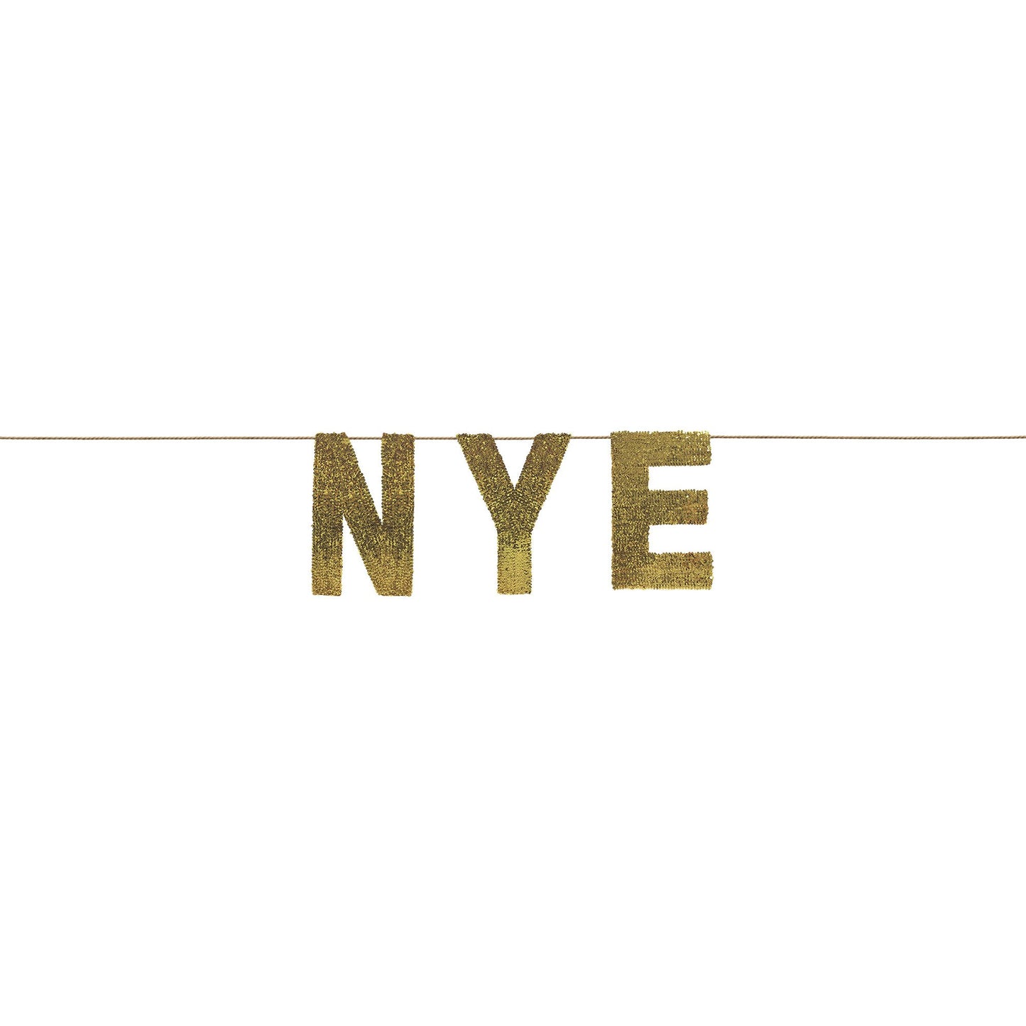 NYE Giant Sequin Gold Banner