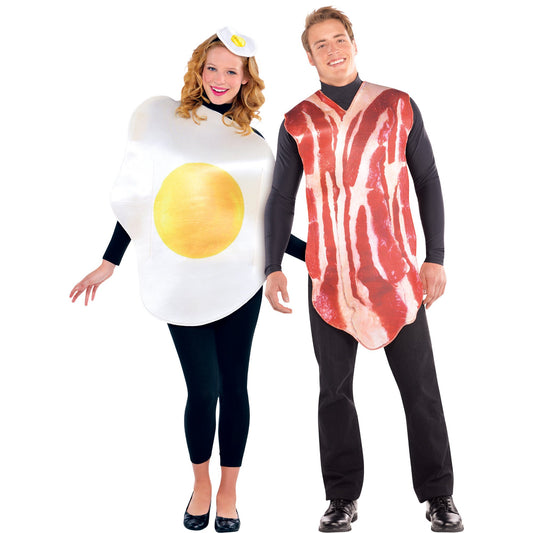 Costume Breakfast Buddies Egg & Bacon - Couples Set Adult Standard Sizes